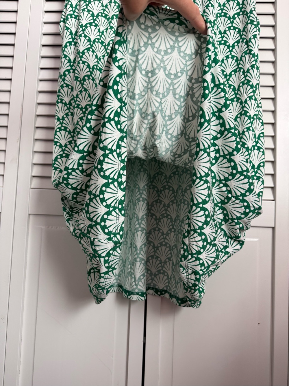 Boden Amelie Jersey Knee Length Dress Short Sleeve Green Tambourine Shells 14L - Picture 6 of 12